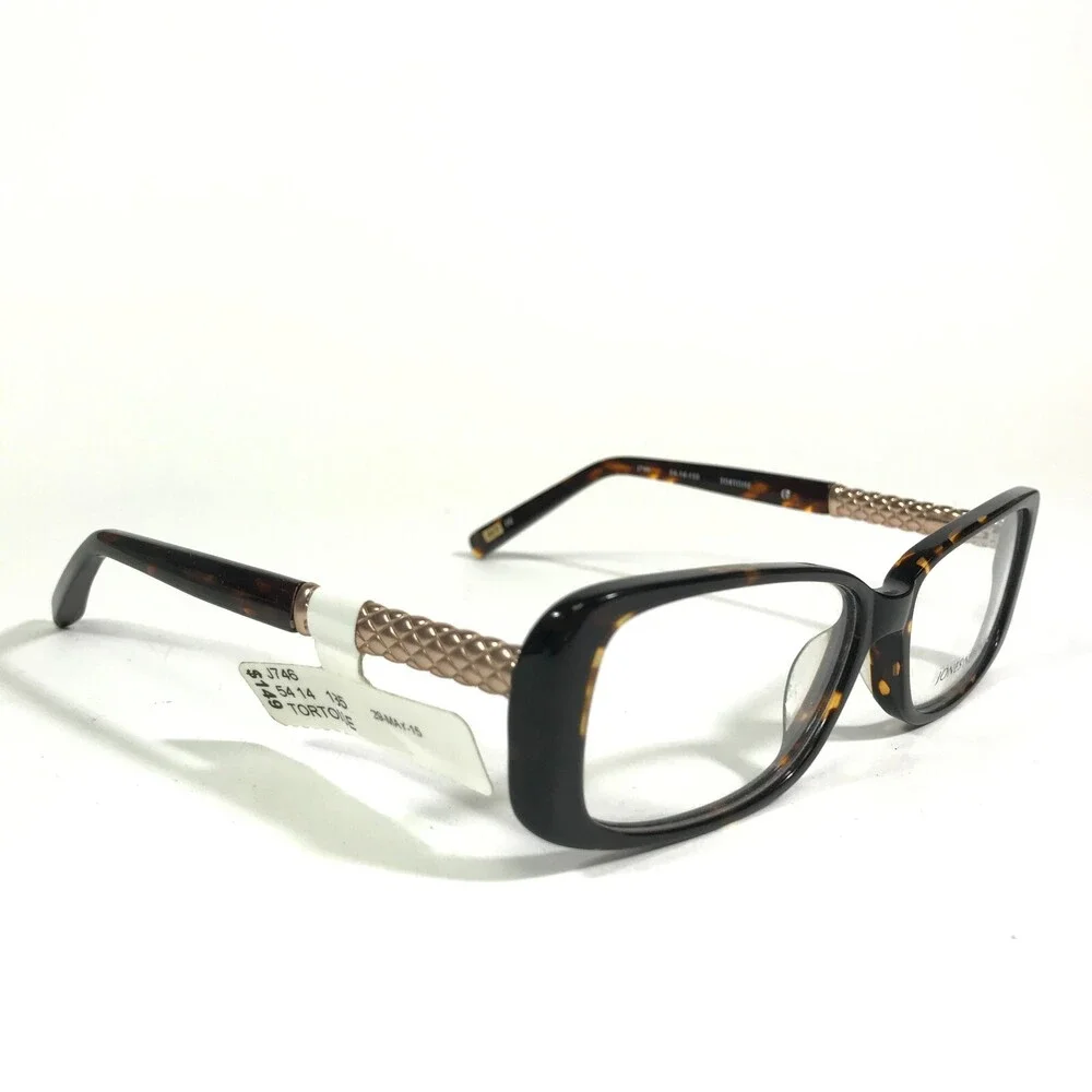 Jones New York Eyeglasses Frames J746 TORTOISE Gold Square Full Rim 54-14-135